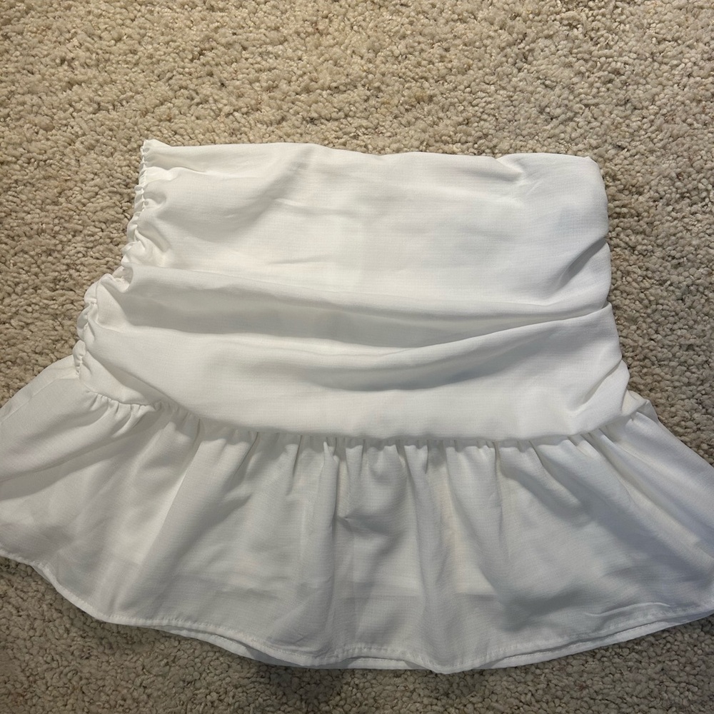 White Ruffle Women's Skirt
